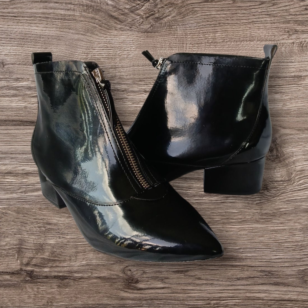 French Connection Black Ankle Booties Stylish Comfort. Sz‎ 8 - Picture 6 of 7